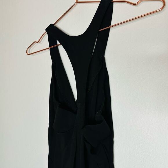 Derek Lam Women's Black Plunge Sleeveless Matte Jersey V-Neck Gown Dress Size 0 - Picture 11 of 14